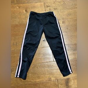 Adidas girls size 6 tall black pink pants